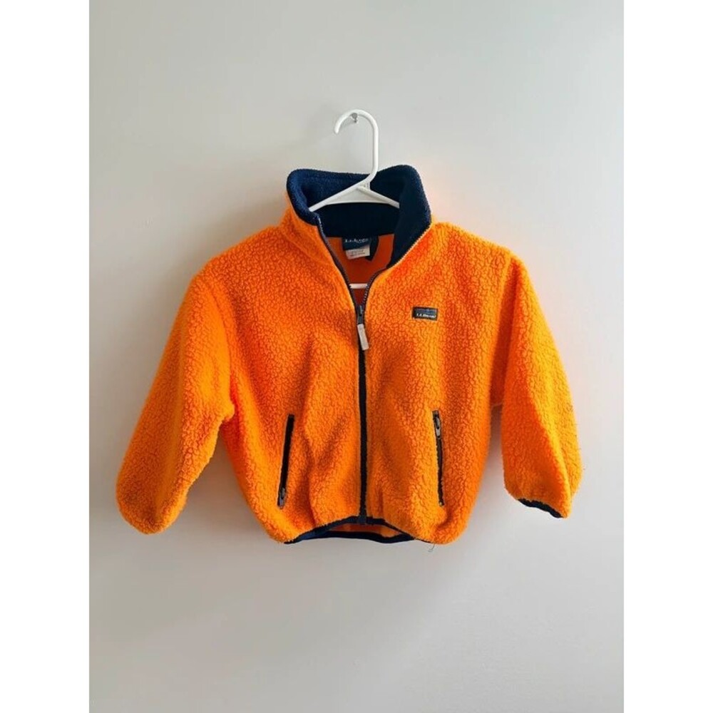Vintage L.L. Bean Kids Deep-Pile Sherpa Fleece Jacket, fall, outdoors, winter